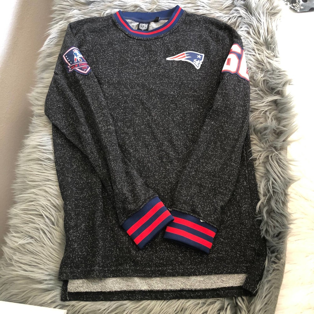 new nfl team apparel new england patriots pats crewneck sweatshirt size small